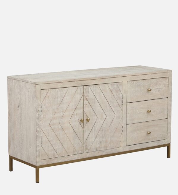 Cream Solid Wood Sideboard